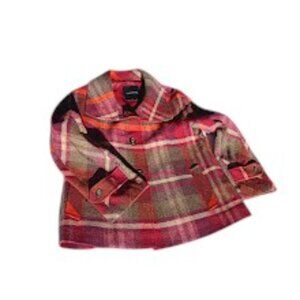 Talbots Women’s Plaid Wool Blend Coat Size 2 Classic Preppy Cottage Chic